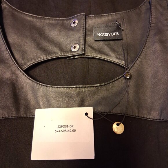 NWT Nousvous Women's Unique Designed Sleeveless Party Dress Black Lined Dresses - Picture 9 of 9